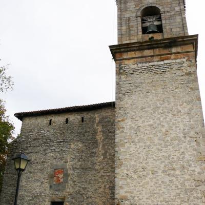 Alzado occidental de la iglesia, y torre.